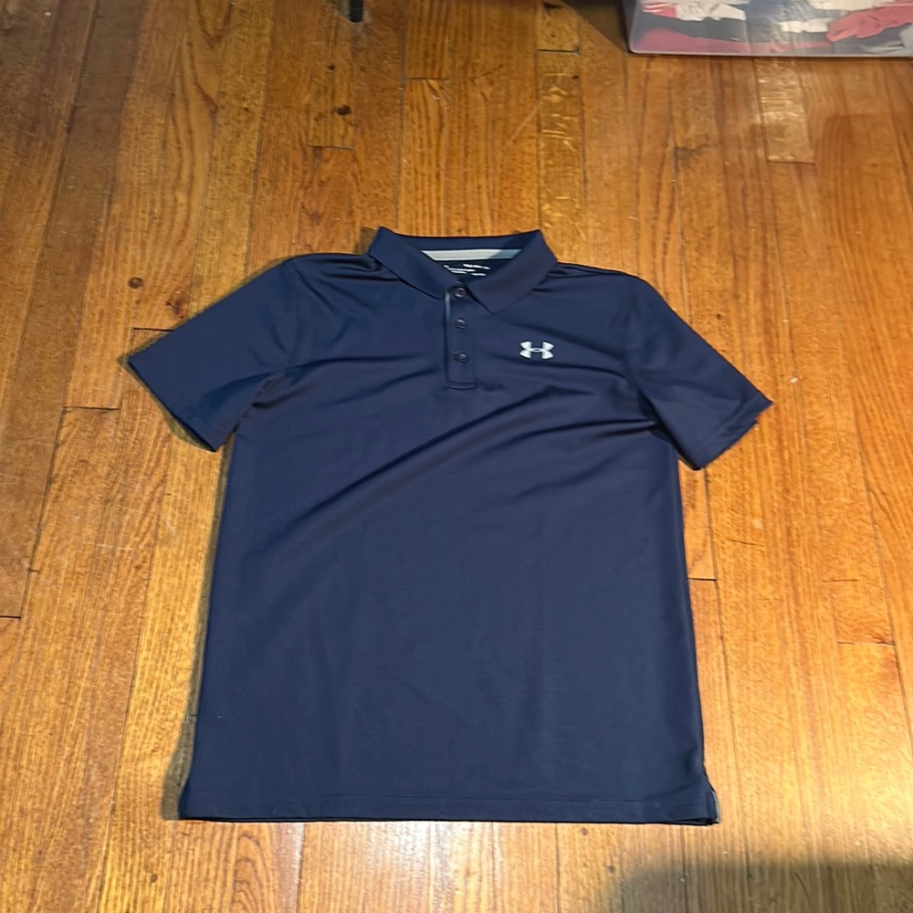 Under Armor Youth XL Navy Blue Polo